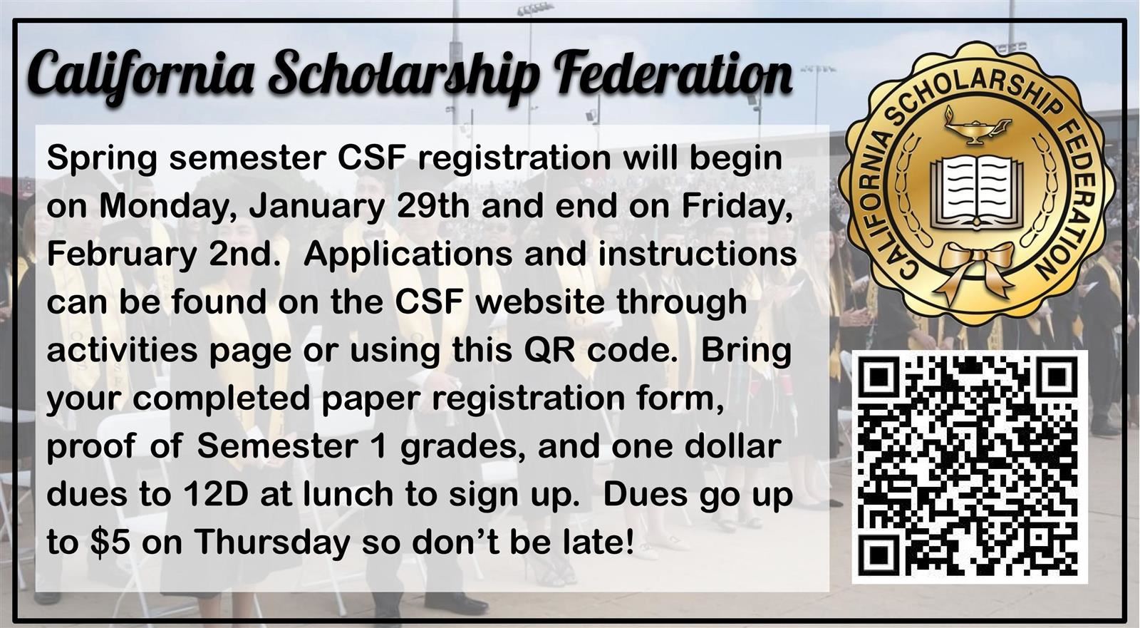 CSF Spring Registration
